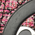 Lady Dior Pink×Multicolour Tweed x Leather 01-MA-0151レディディオール ピンク×マルチカラー ツイード×レザー 01-MA-0151