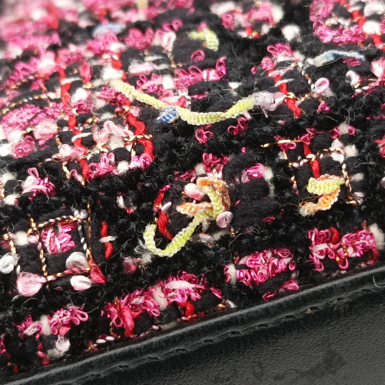 Lady Dior Pink×Multicolour Tweed x Leather 01-MA-0151レディディオール ピンク×マルチカラー ツイード×レザー 01-MA-0151