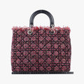 Lady Dior Pink×Multicolour Tweed x Leather 01-MA-0151レディディオール ピンク×マルチカラー ツイード×レザー 01-MA-0151