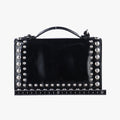 Sound Crystal Studded Crossbody Black Patent 110サウンド クリスタル スタッズ クロスボディ ブラック パテント 110