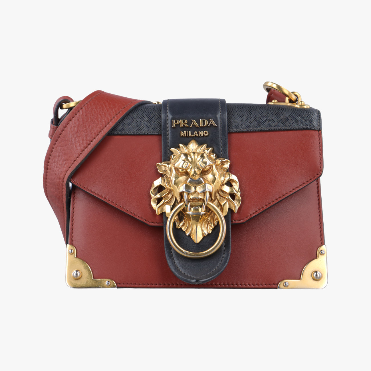 Animalier Cahier Lions Head Burgundy×black Leather 1BD089 25カイエ ライオンヘッド ワインレッド×ブラック レザー 1BD089 25