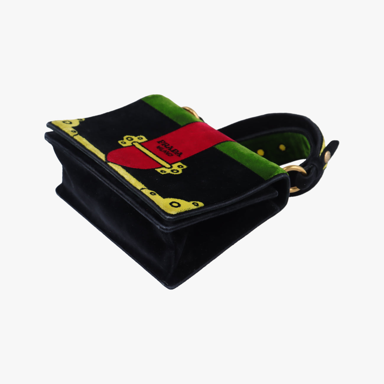 Cahier Green×Multicolour velour 1BD075 24カイエ グリーン×マルチカラー ベロア 1BD075 24