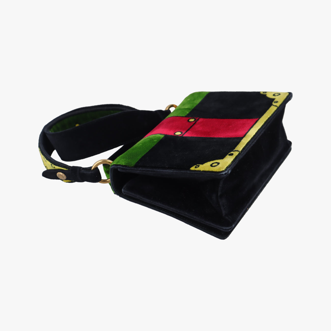 Cahier Green×Multicolour velour 1BD075 24カイエ グリーン×マルチカラー ベロア 1BD075 24