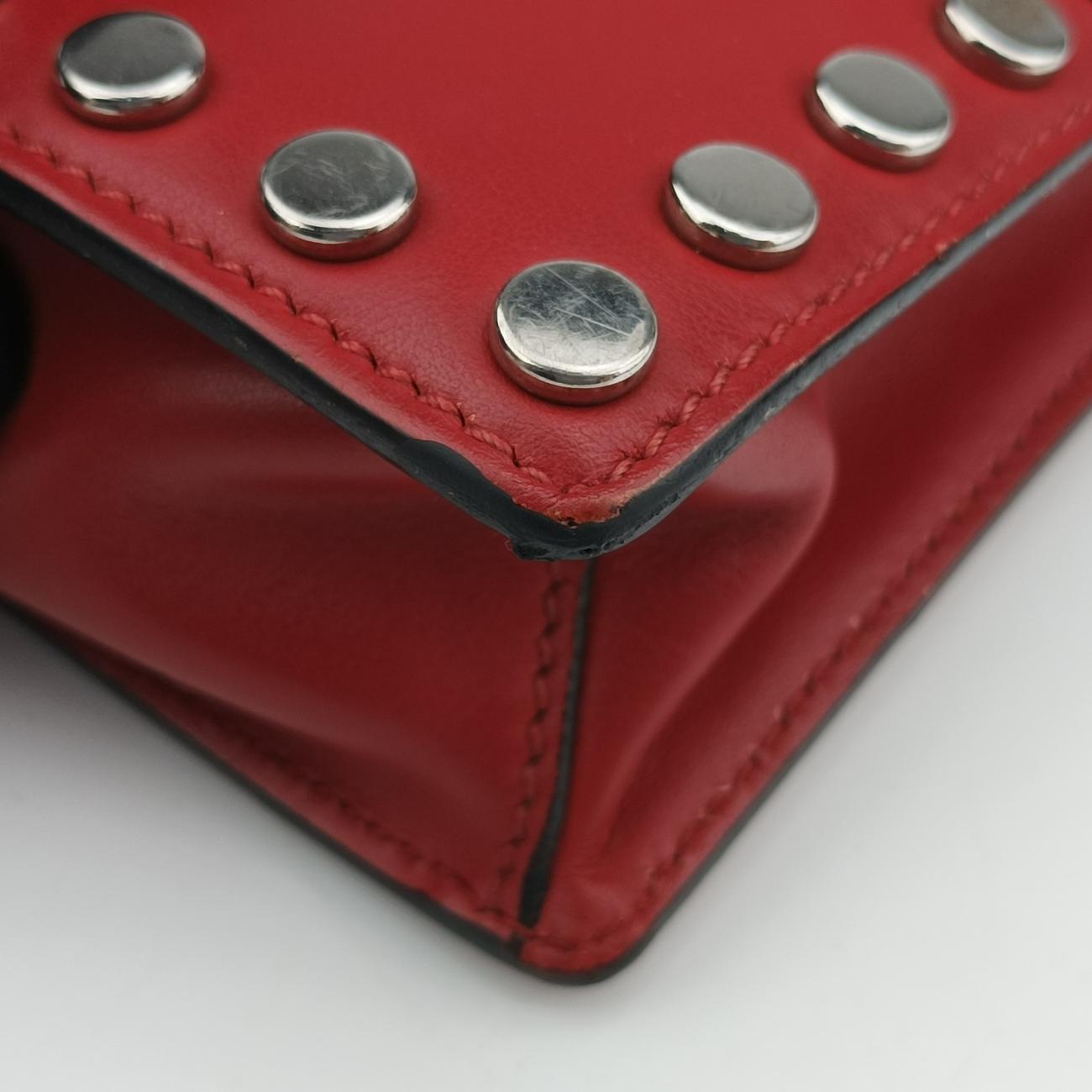 Comic Print Black x Red x Multicolor leather 1BD121 25コミック プリント ブラック×レッド×マルチカラー レザー 1BD121 25