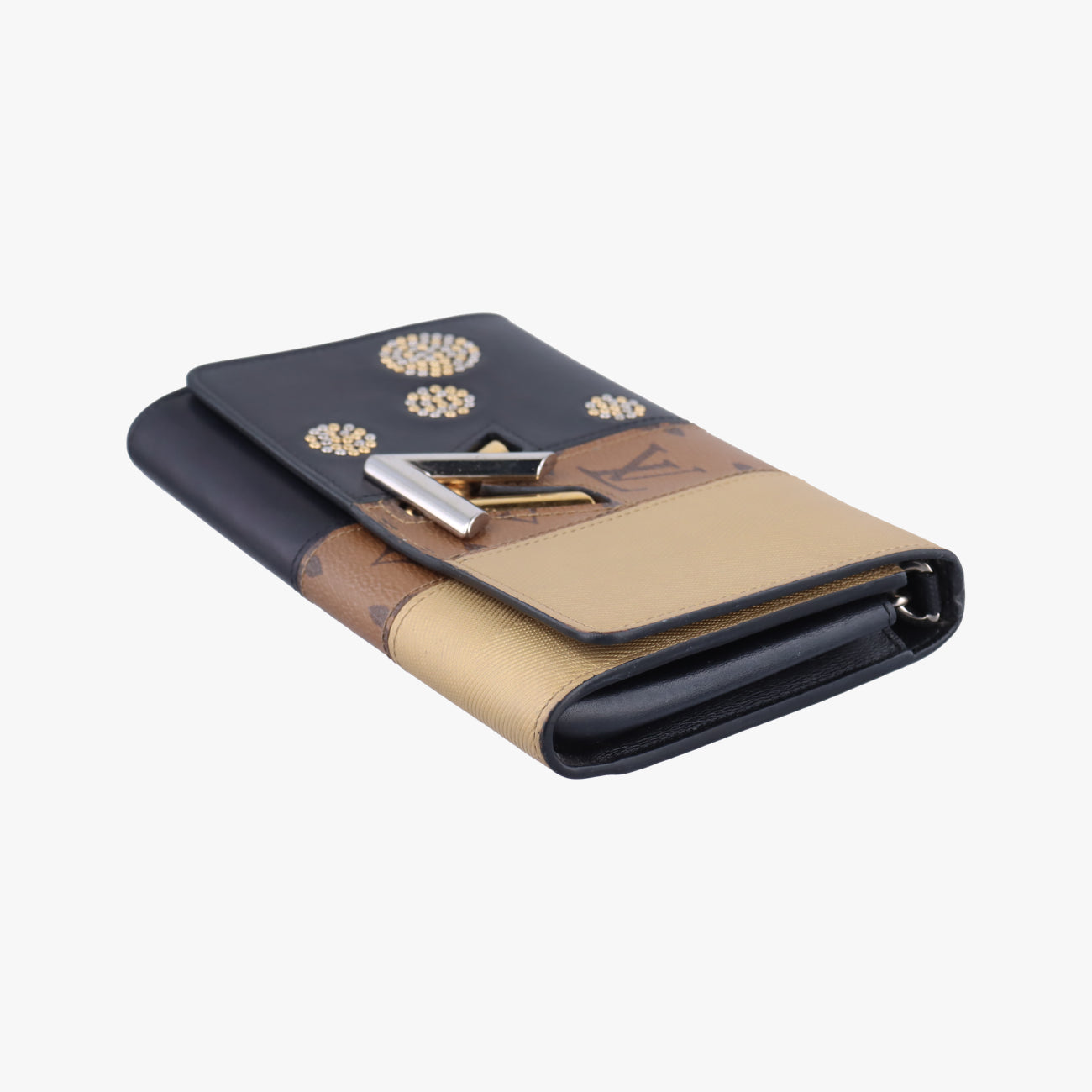 Portefeuille Twist Black x Brown x Golden Monogram Reverse M64478 SP4196ポルトフォイユ ツイスト ブラックxブラウン×ゴールド モノグラム リバース M64478 SP4196