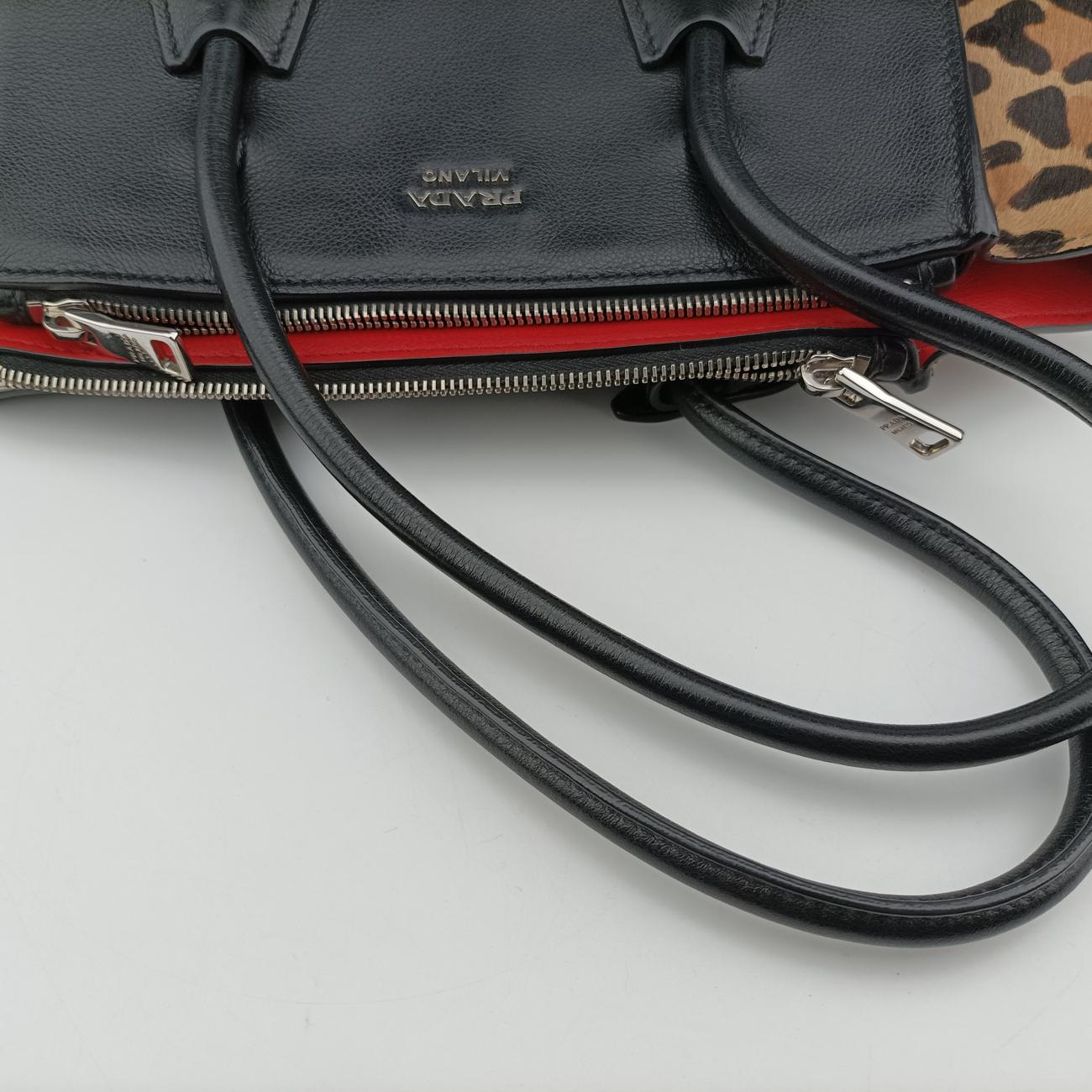 Twin Pocket Black×Multicolour leather×Ponyhair 1BG625 180/Aツインポケット ブラック×マルチカラー レザー×ハラコ 1BG625 180/A