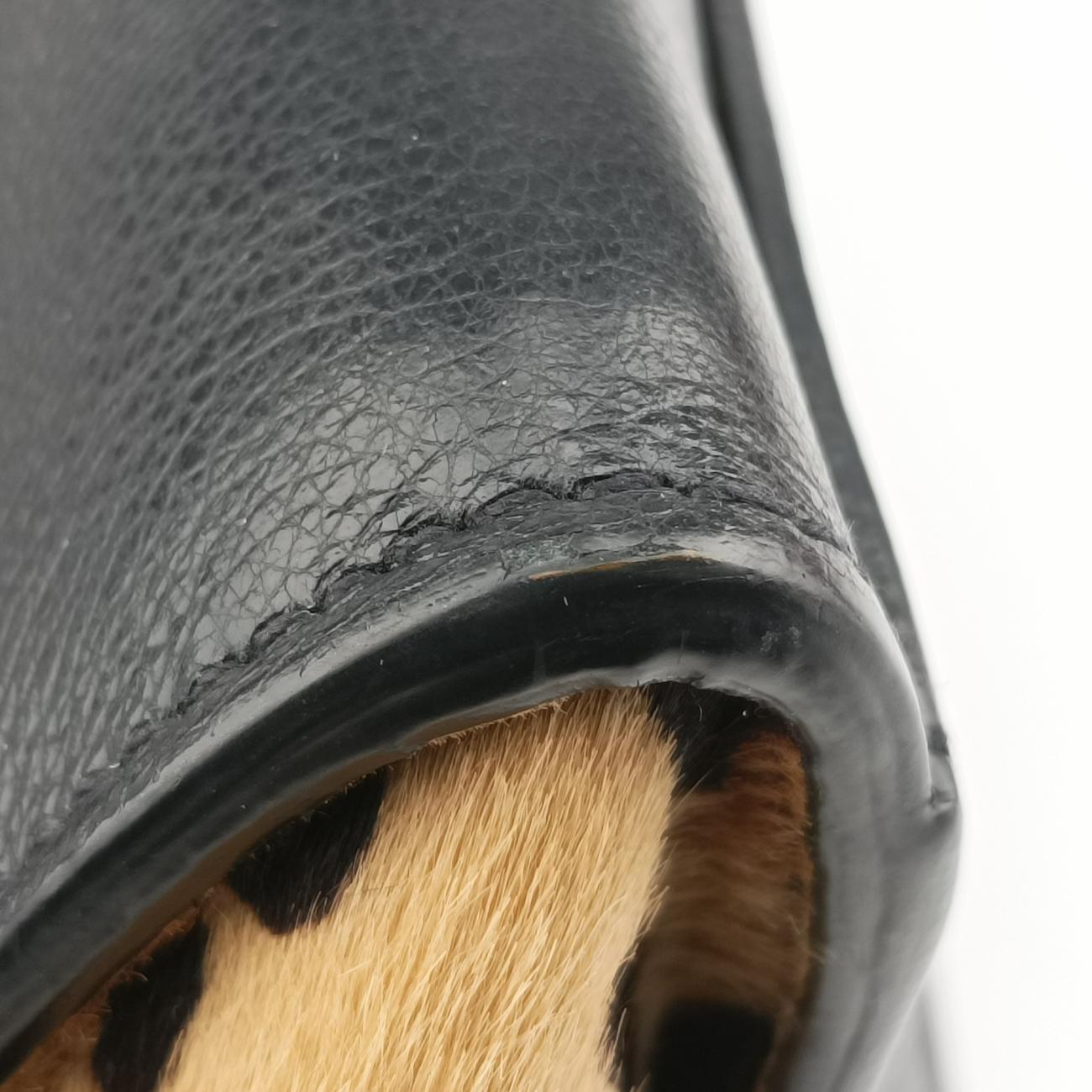 Twin Pocket Black×Multicolour leather×Ponyhair 1BG625 180/Aツインポケット ブラック×マルチカラー レザー×ハラコ 1BG625 180/A