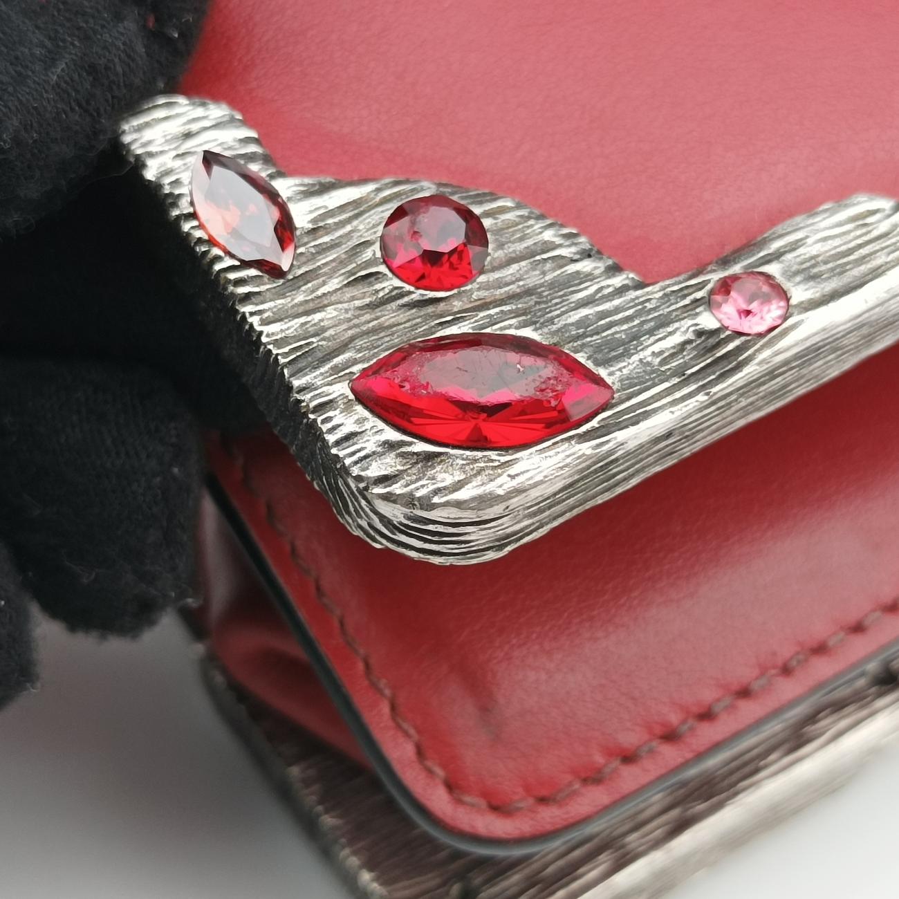 Cahier Red×Black Leather 1BH018 25カイエ レッドxブラック レザー 1BH018 25