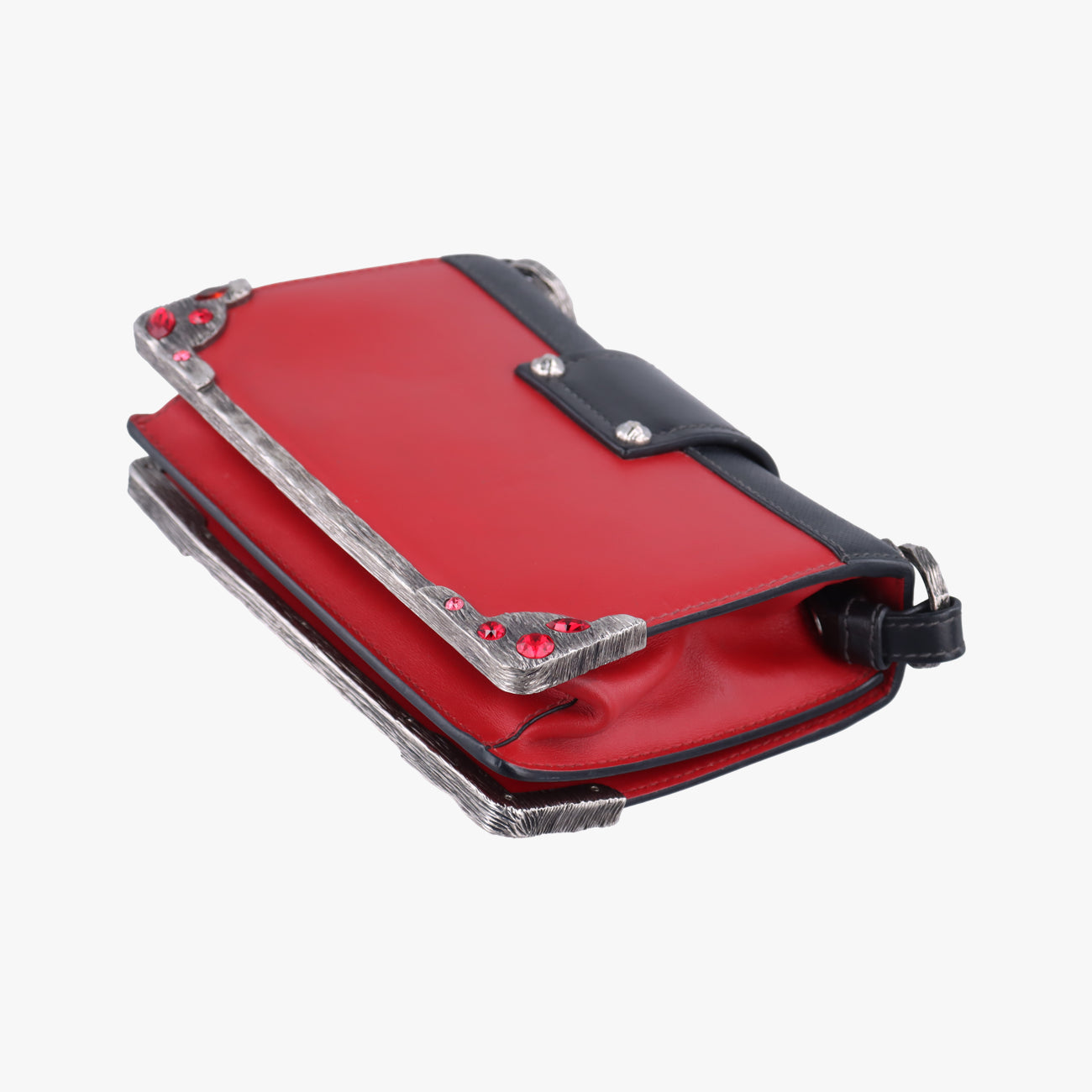 Cahier Red×Black Leather 1BH018 25カイエ レッドxブラック レザー 1BH018 25