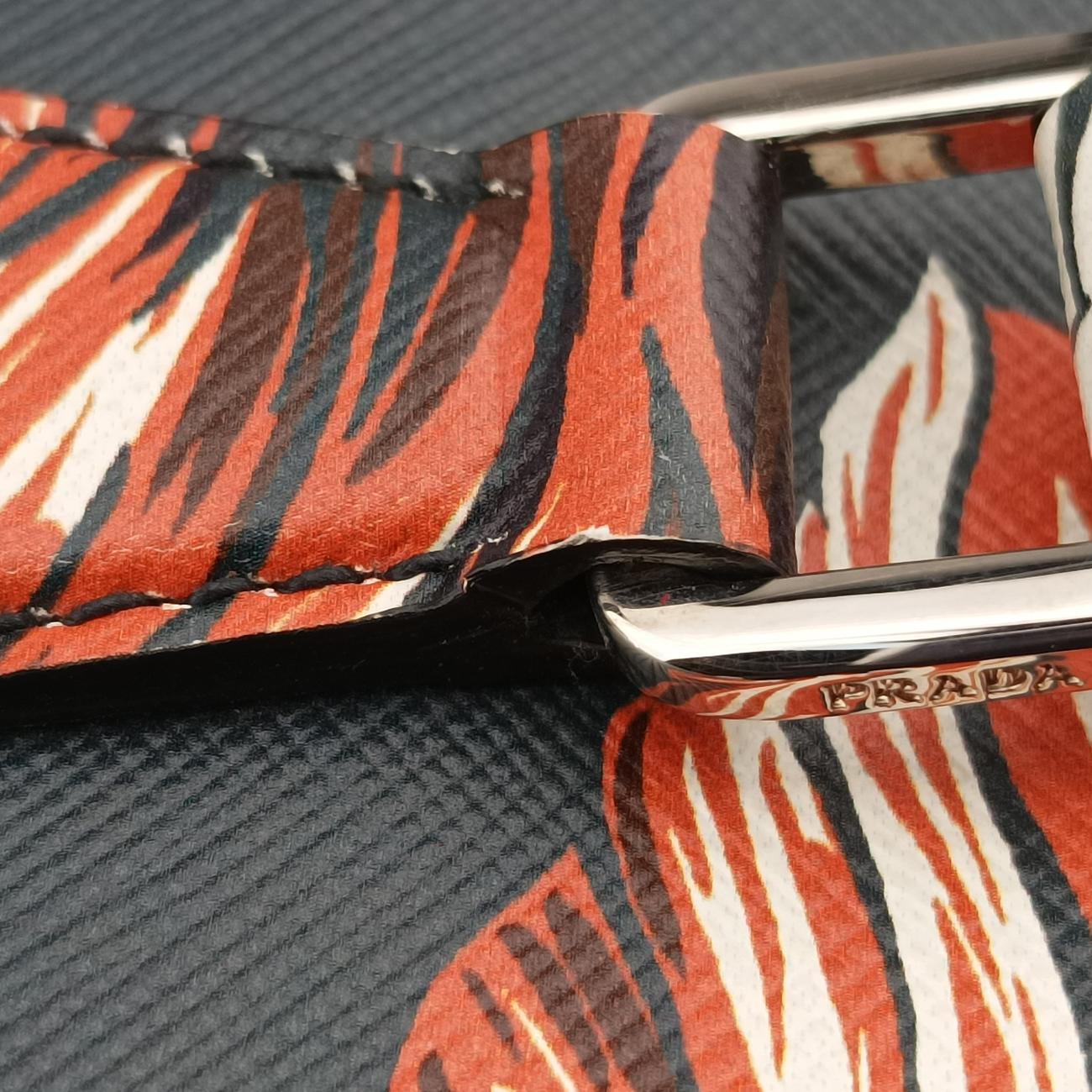 Saffiano leather Green×Multicolour Saffiano leather 7/Iハワイアンプリント グリーン×マルチカラー サフィアーノ レザー 7/I