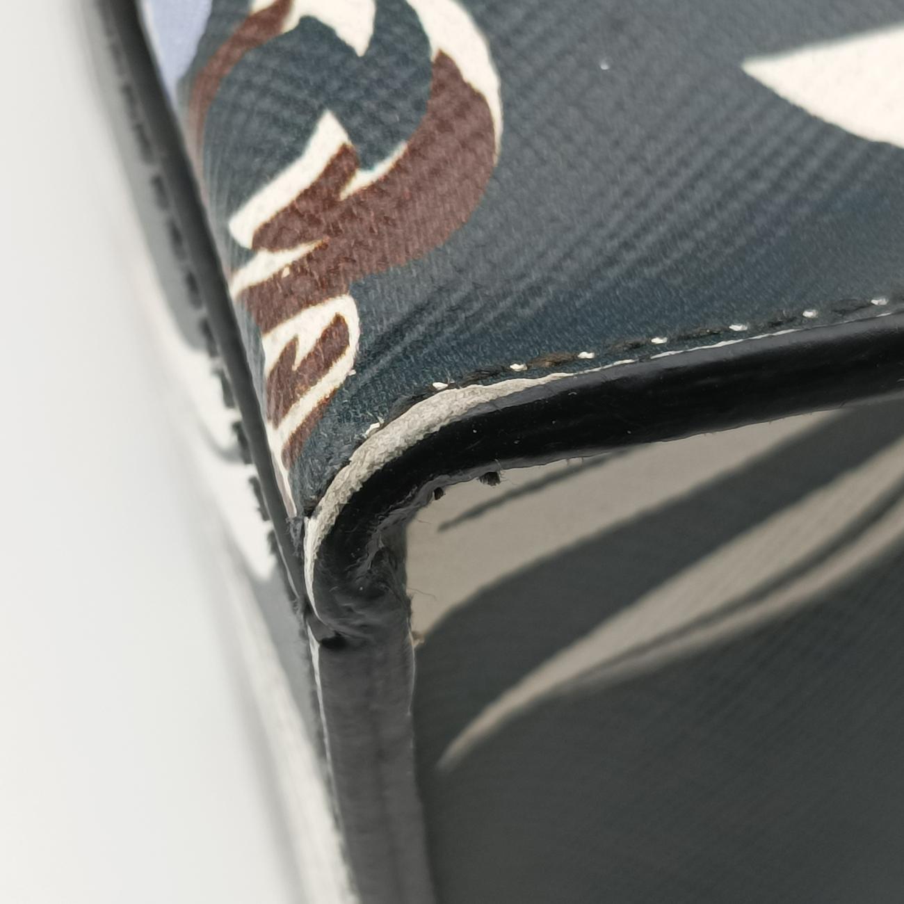 Saffiano leather Green×Multicolour Saffiano leather 7/Iハワイアンプリント グリーン×マルチカラー サフィアーノ レザー 7/I