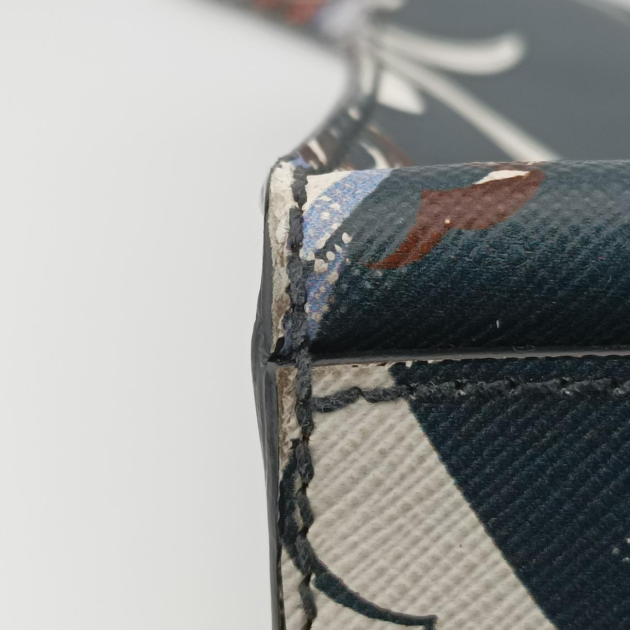 Saffiano leather Green×Multicolour Saffiano leather 7/Iハワイアンプリント グリーン×マルチカラー サフィアーノ レザー 7/I