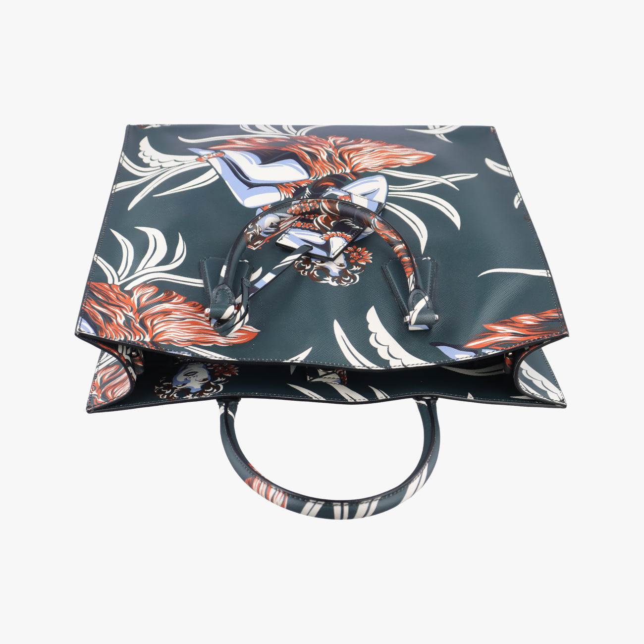 Saffiano leather Green×Multicolour Saffiano leather 7/Iハワイアンプリント グリーン×マルチカラー サフィアーノ レザー 7/I