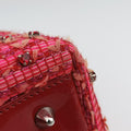 Lady Dior Heart Crystal Cannage Fringe Red×Multicolour Tweed×Enamel 11-MA-1102レディ ディオール ハート クリスタル カナージュ フリンジ レッド×マルチカラー ツイード×エナメル 11-MA-1102