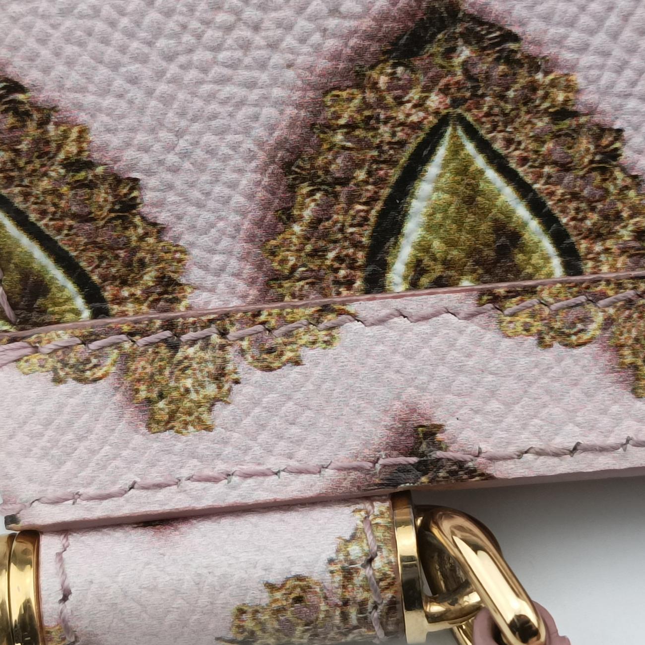 mini Sicily heart print Pink×Multicolour Leather ミニシチリアハートプリント ピンク×マルチカラー レザー 