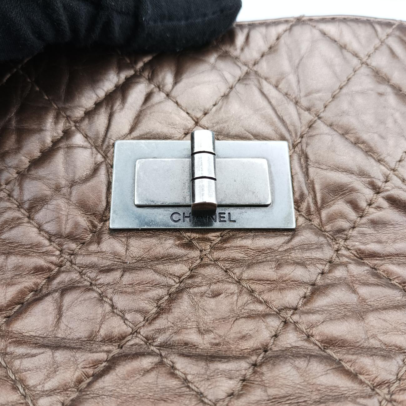 2.55 Shopper tote Gold Brown Leather A50976 14966612マトラッセ 2.55 ショッパートート ゴールドブラウン レザー A50976 14966612