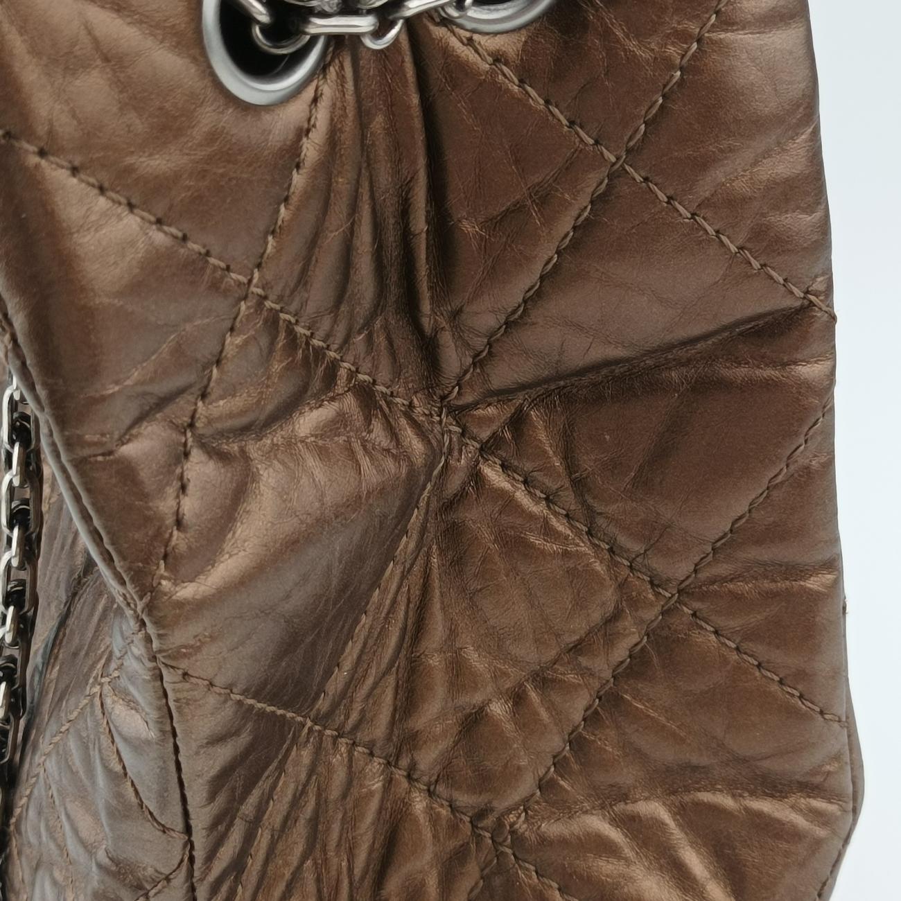 2.55 Shopper tote Gold Brown Leather A50976 14966612マトラッセ 2.55 ショッパートート ゴールドブラウン レザー A50976 14966612