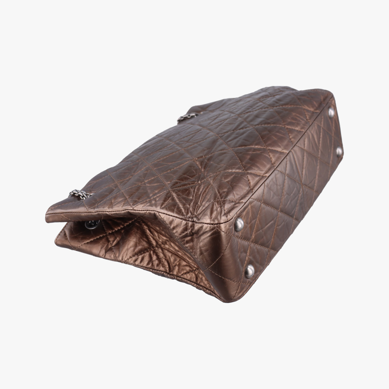 2.55 Shopper tote Gold Brown Leather A50976 14966612マトラッセ 2.55 ショッパートート ゴールドブラウン レザー A50976 14966612