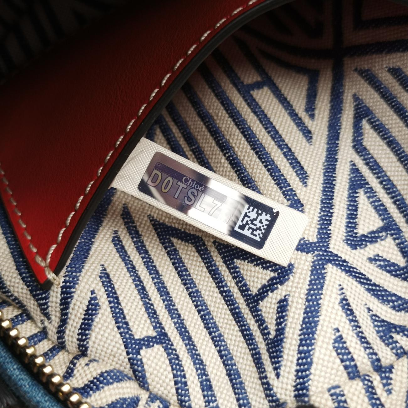 Mini Daria Red x Blue x Multicolor Denim x Leather 01 21 70 65 3ミニダリア レッド×ブルー×マルチカラー デニム×レザー 01 21 70 65 3