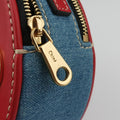 Mini Daria Red x Blue x Multicolor Denim x Leather 01 21 70 65 3ミニダリア レッド×ブルー×マルチカラー デニム×レザー 01 21 70 65 3