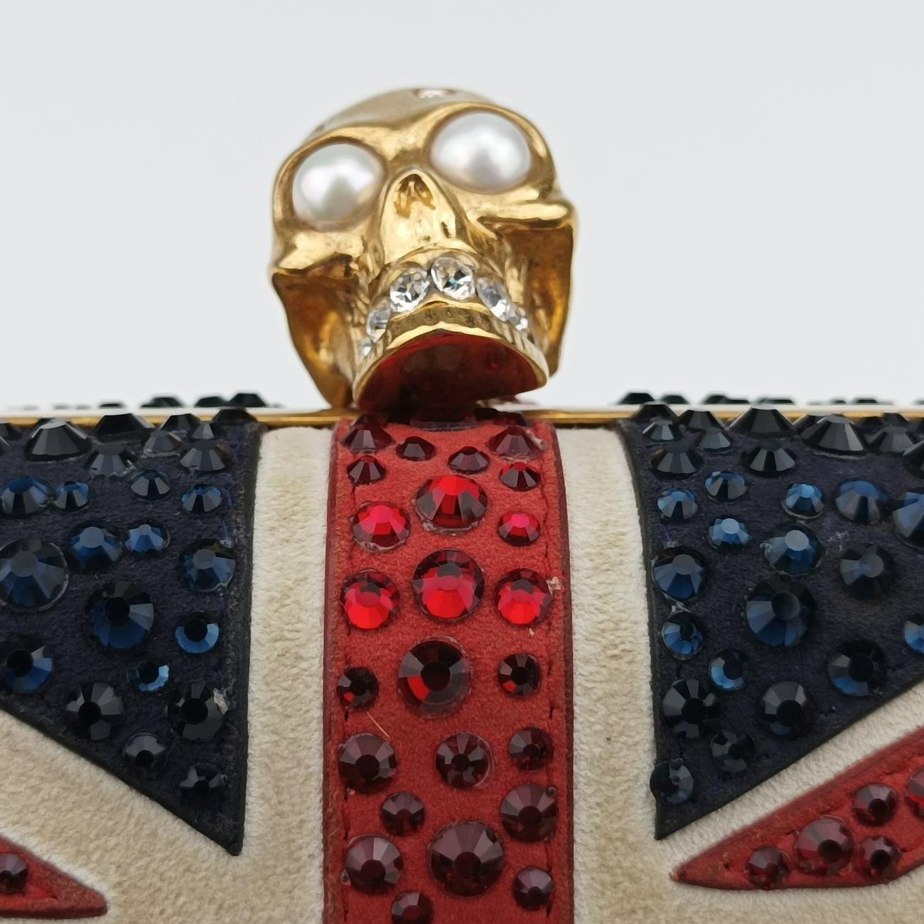 Britannia Skull Box Union Jack Navy x White x Red suede 208024 000926ブリタニア スカルボックス ユニオンジャック ネイビー×ホワイト×レッド スエード 208024 000926