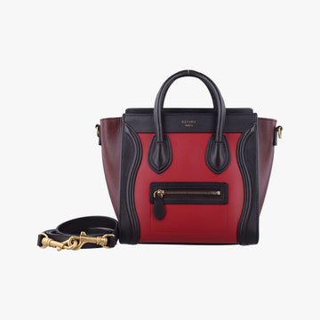 luggage nano shopper Black x Red xBurgundy Leather F-GA-1125ラゲージナノショッパー ブラック×レッド×ワインレッド レザー F-GA-1125