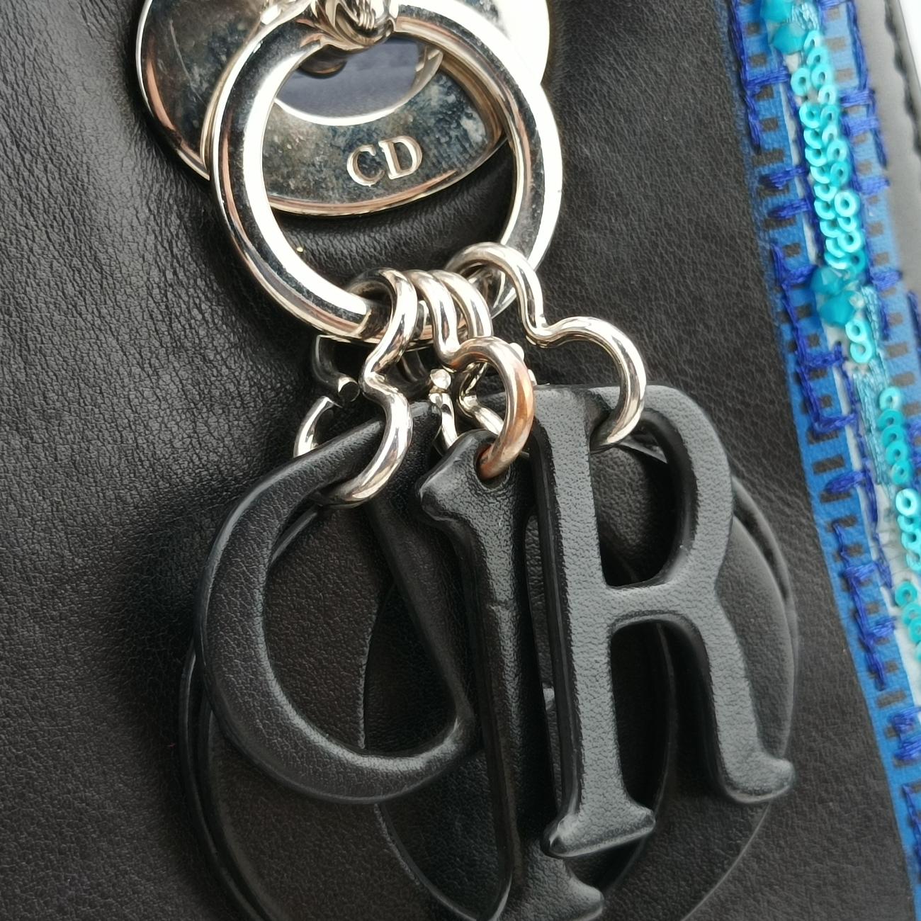 Lady Dior Black×multicolor Leather 18-MA-0145レディディオール ブラック×マルチカラー レザー 18-MA-0145