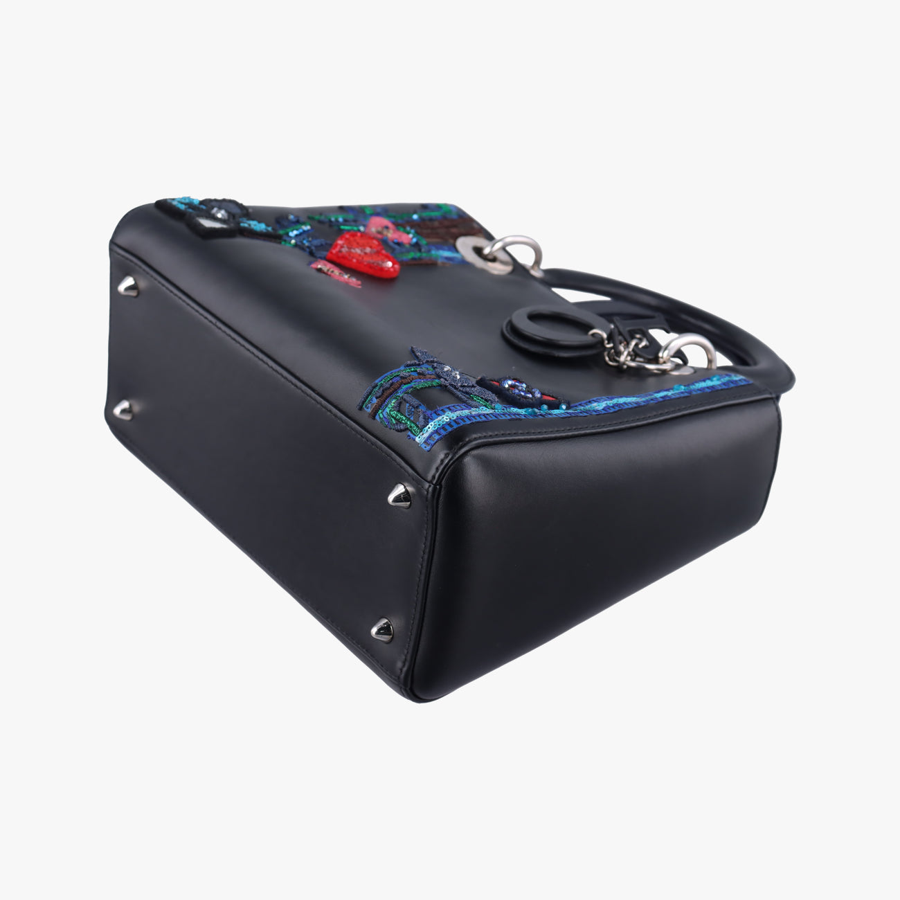 Lady Dior Black×multicolor Leather 18-MA-0145レディディオール ブラック×マルチカラー レザー 18-MA-0145