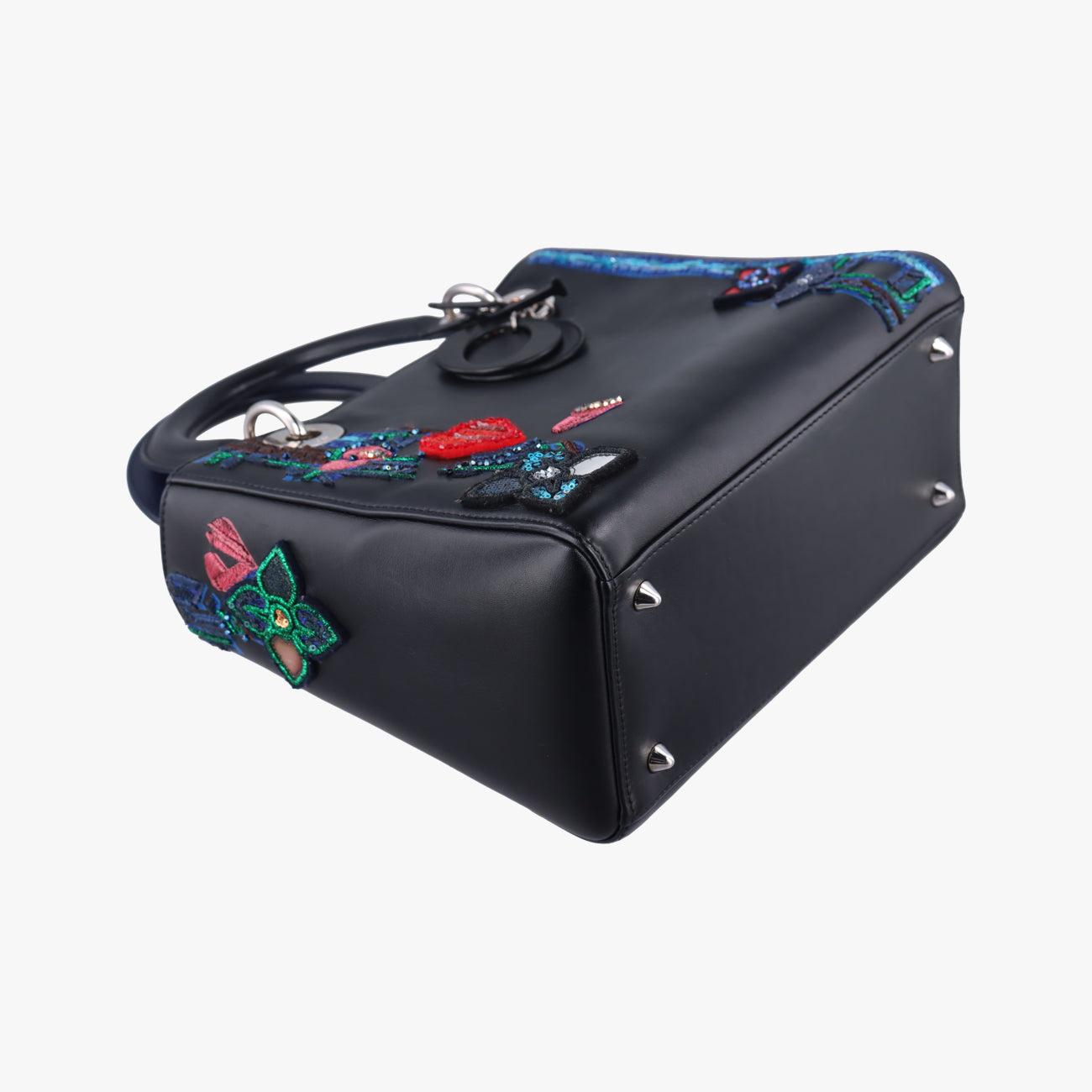 Lady Dior Black×multicolor Leather 18-MA-0145レディディオール ブラック×マルチカラー レザー 18-MA-0145