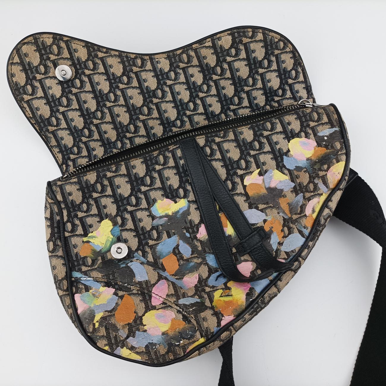 Saddle Navy×Multicolour Canvas x Leather 19-BO-0199サドル ネイビー×マルチカラー キャンバス×レザー 19-BO-0199