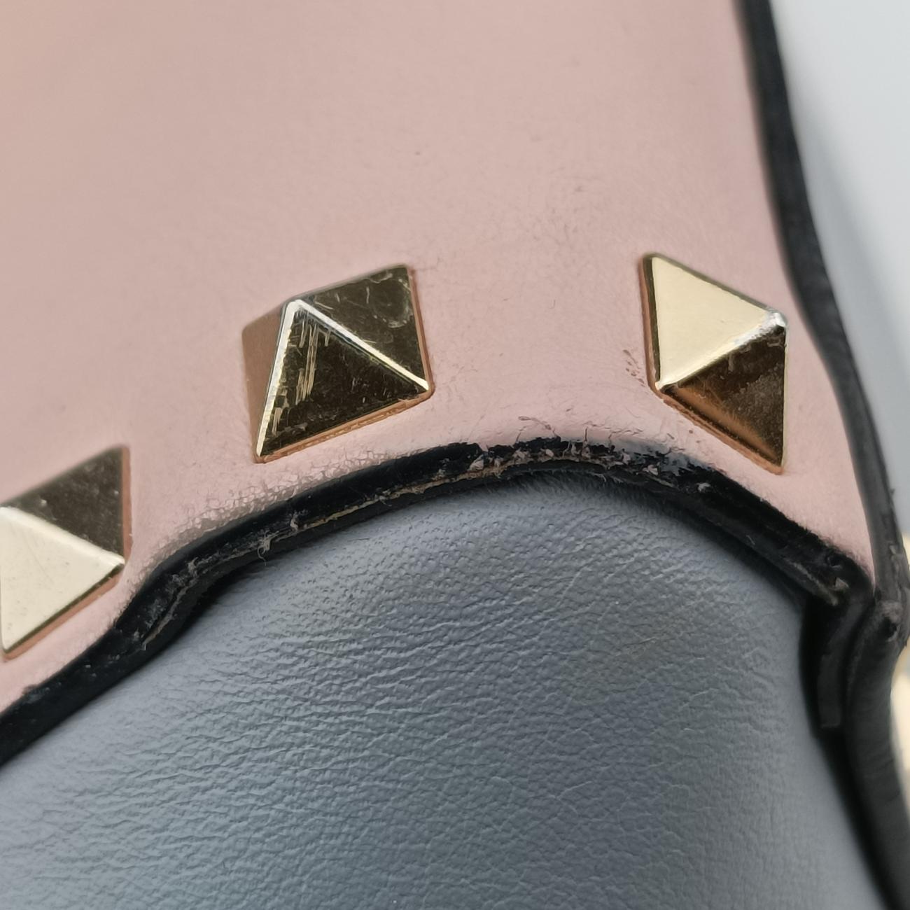 Rockstud Pink×Blue×Yellow Leather BG1540VDN3ロックスタッズ ピンク×ブルー×イエロー レザー BG1540VDN3