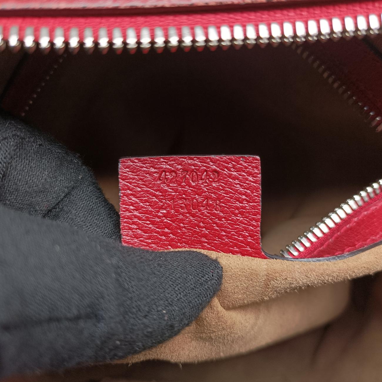 GG Supreme Tian Beige x red x multicolor PVC coated canvas 427042 B020089736GGスプリームティアン ベージュ×レッド×マルチカラー PVCコーティングキャンバス 427042 B020089736