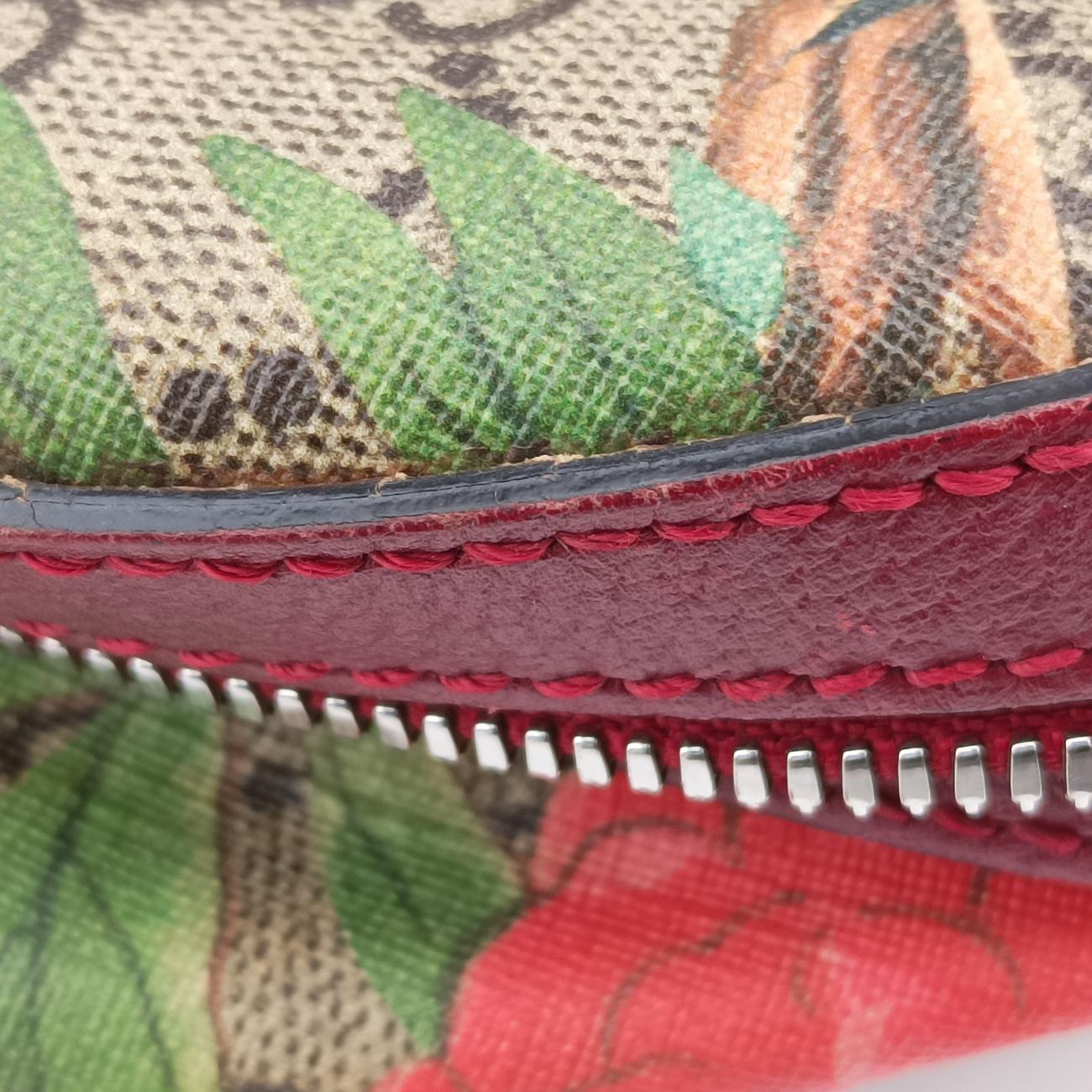 GG Supreme Tian Beige x red x multicolor PVC coated canvas 427042 B020089736GGスプリームティアン ベージュ×レッド×マルチカラー PVCコーティングキャンバス 427042 B020089736