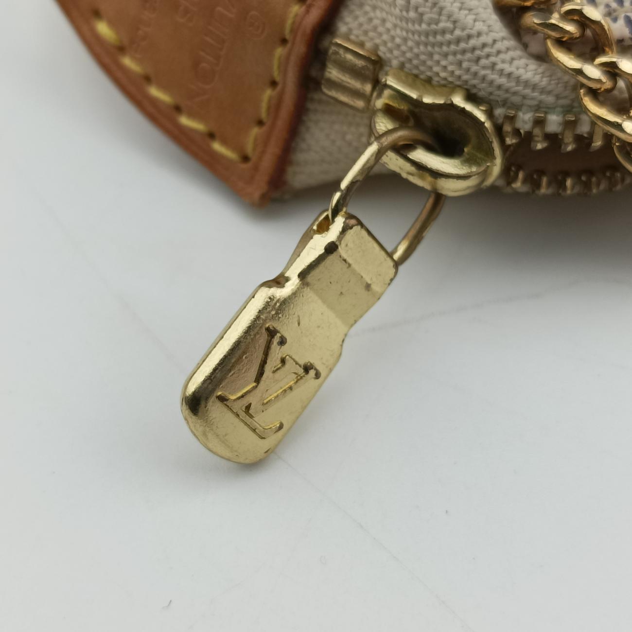 Mini Pochette Accessoires Azur Damier Canvas N58010 FL0037ミニポシェットアクセソワール アズール ダミエキャンバス N58010 FL0037