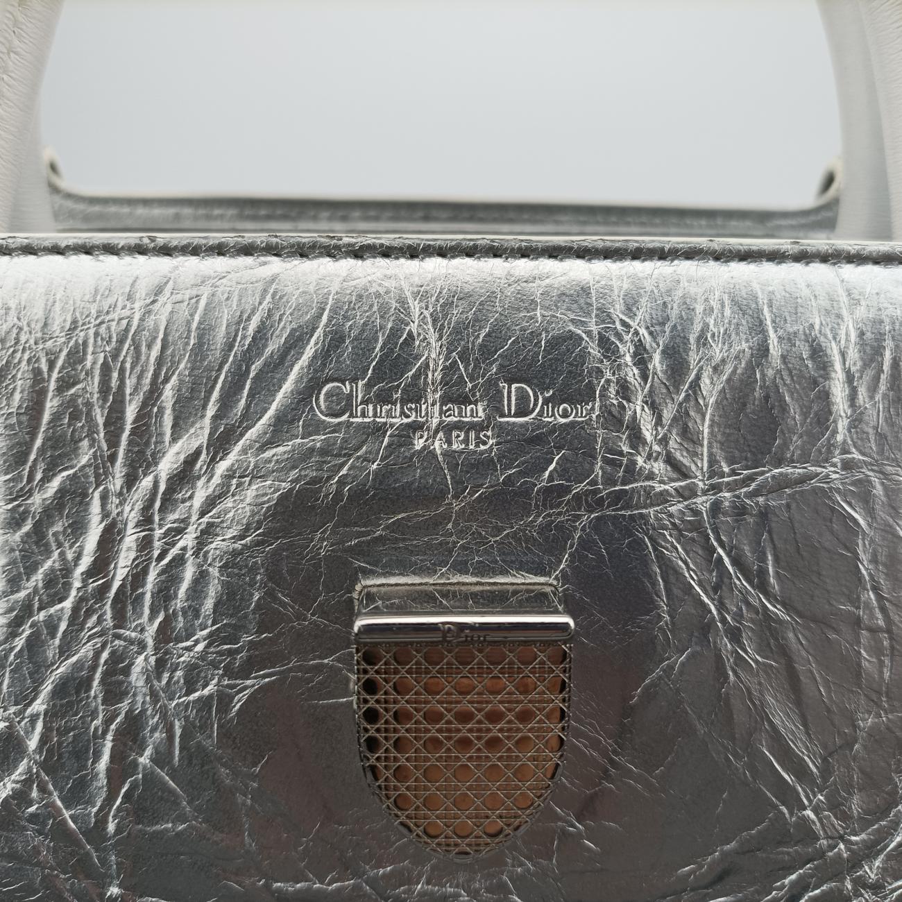 Diorever Squad Flap Silver Leather 09-MA-0146ディオールエヴァー スクワッド フラップ シルバー レザー 09-MA-0146