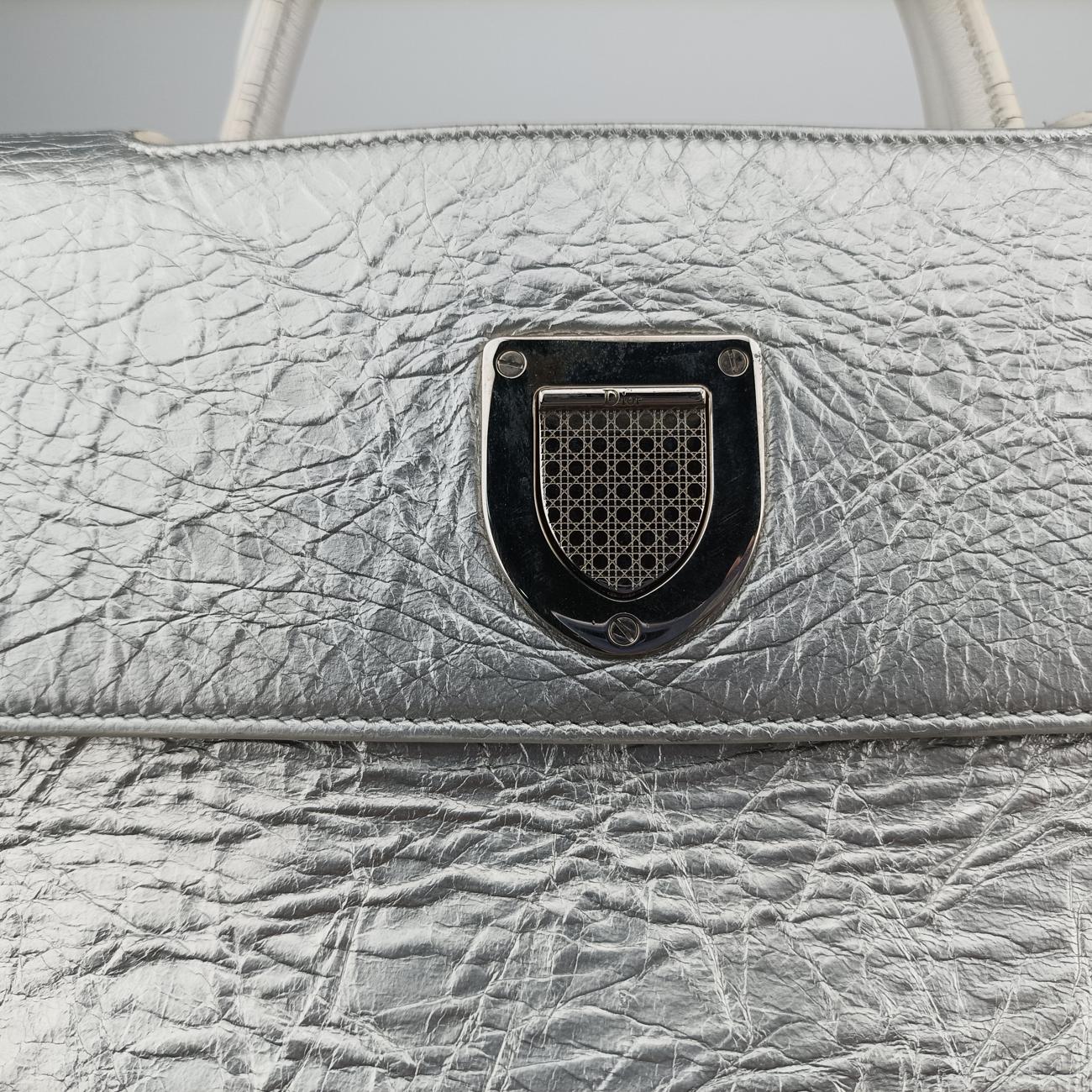 Diorever Squad Flap Silver Leather 09-MA-0146ディオールエヴァー スクワッド フラップ シルバー レザー 09-MA-0146