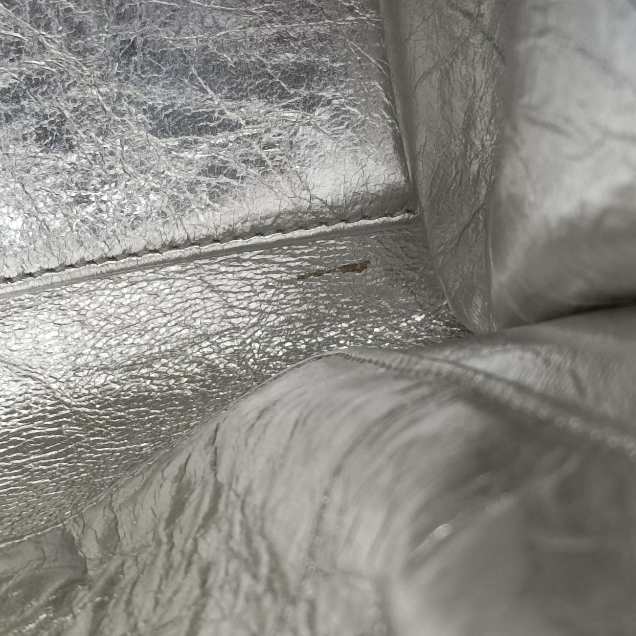 Diorever Squad Flap Silver Leather 09-MA-0146ディオールエヴァー スクワッド フラップ シルバー レザー 09-MA-0146