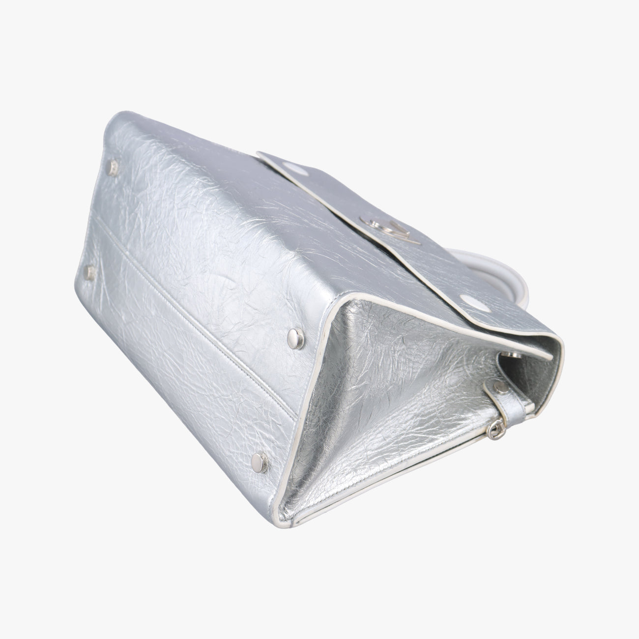 Diorever Squad Flap Silver Leather 09-MA-0146ディオールエヴァー スクワッド フラップ シルバー レザー 09-MA-0146