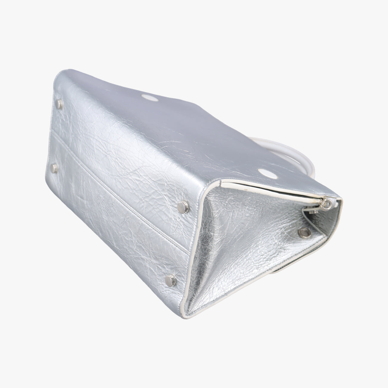 Diorever Squad Flap Silver Leather 09-MA-0146ディオールエヴァー スクワッド フラップ シルバー レザー 09-MA-0146