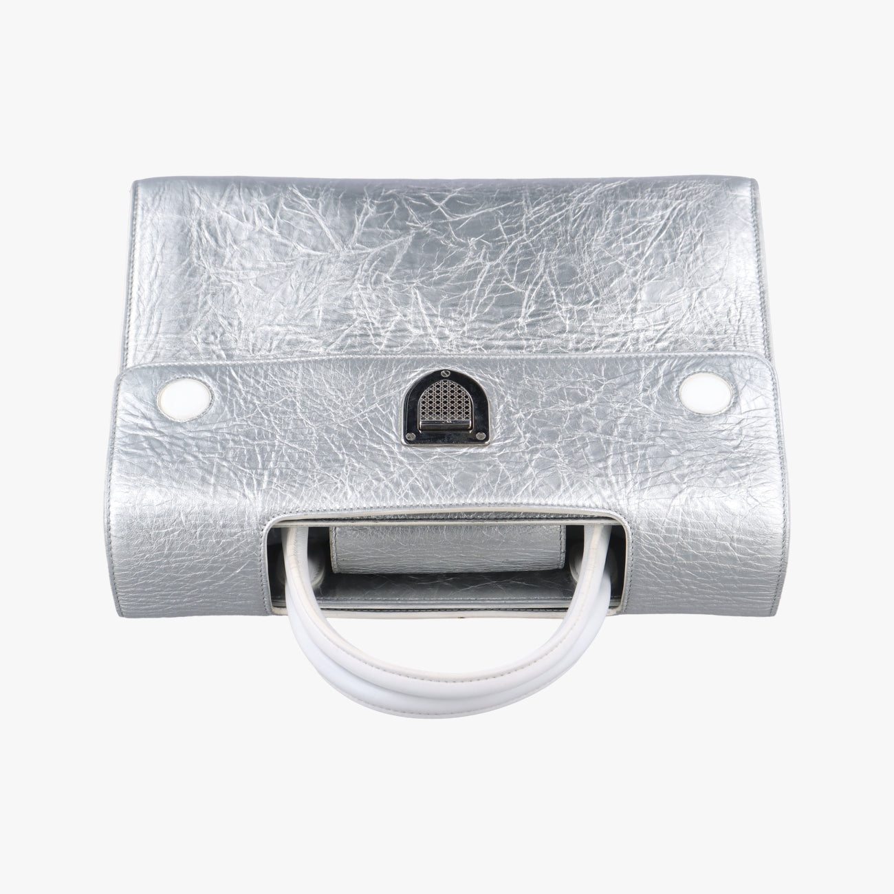 Diorever Squad Flap Silver Leather 09-MA-0146ディオールエヴァー スクワッド フラップ シルバー レザー 09-MA-0146