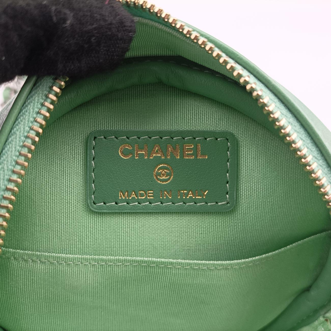 CHANEL 19 Round Green Sequins×Leather AP0945 30745163シャネル19ラウンド グリーン スパンコール×レザー AP0945 30745163