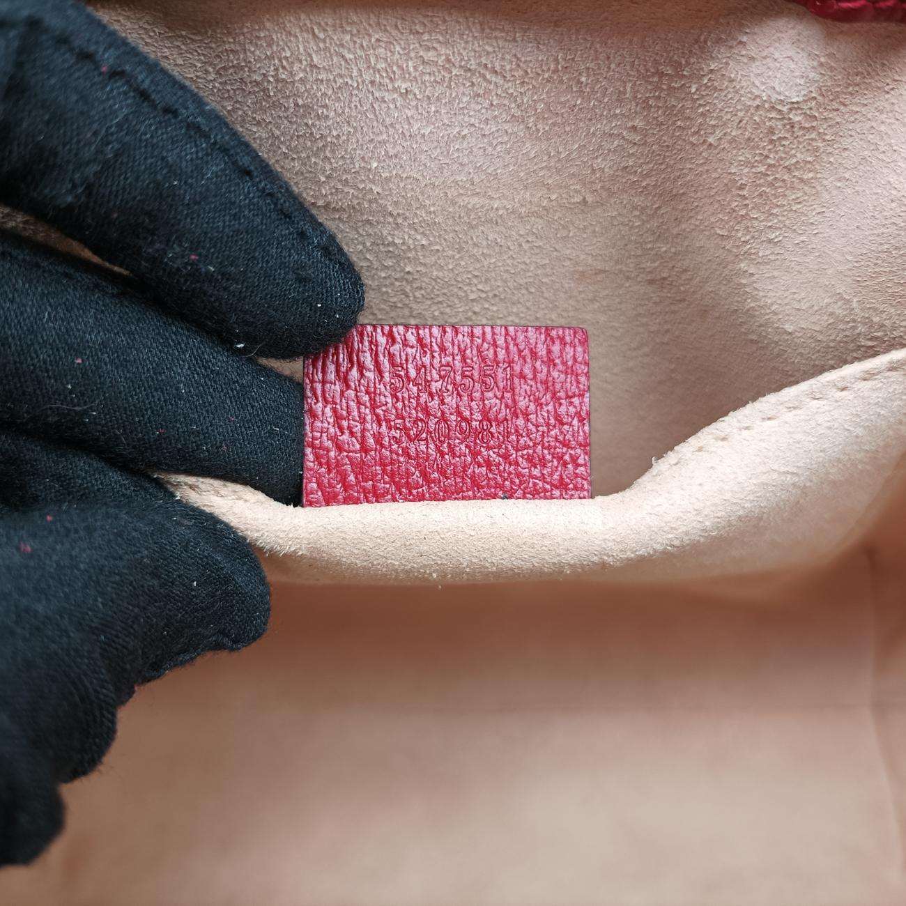 Ophidia Beige×Red×Multicolour PVC coated canvas x leather 547551 H030667230オフィディア ベージュ×レッド×マルチカラー PVCコーティングキャンバス×レザー 547551 H030667230