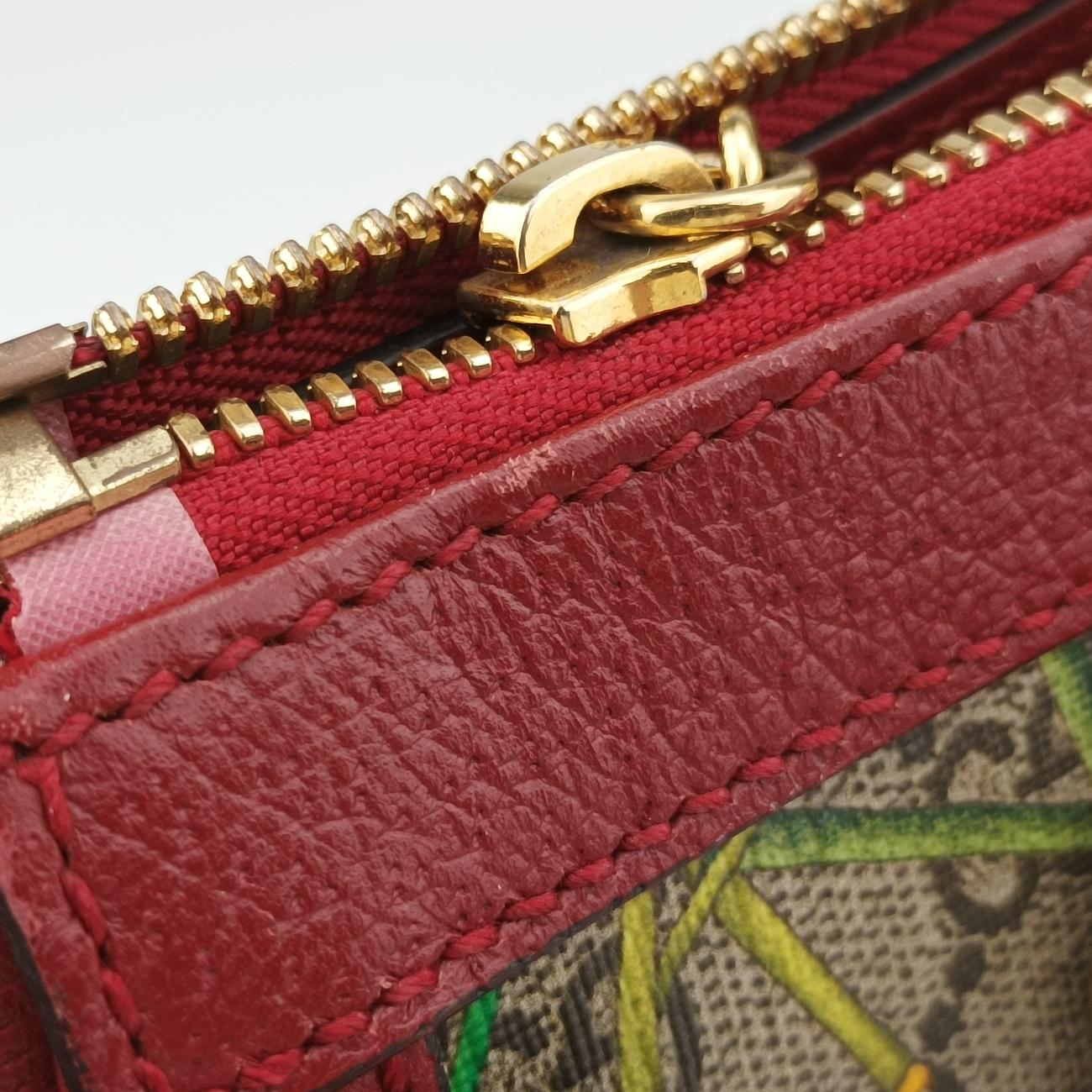 Ophidia Beige×Red×Multicolour PVC coated canvas x leather 547551 H030667230オフィディア ベージュ×レッド×マルチカラー PVCコーティングキャンバス×レザー 547551 H030667230