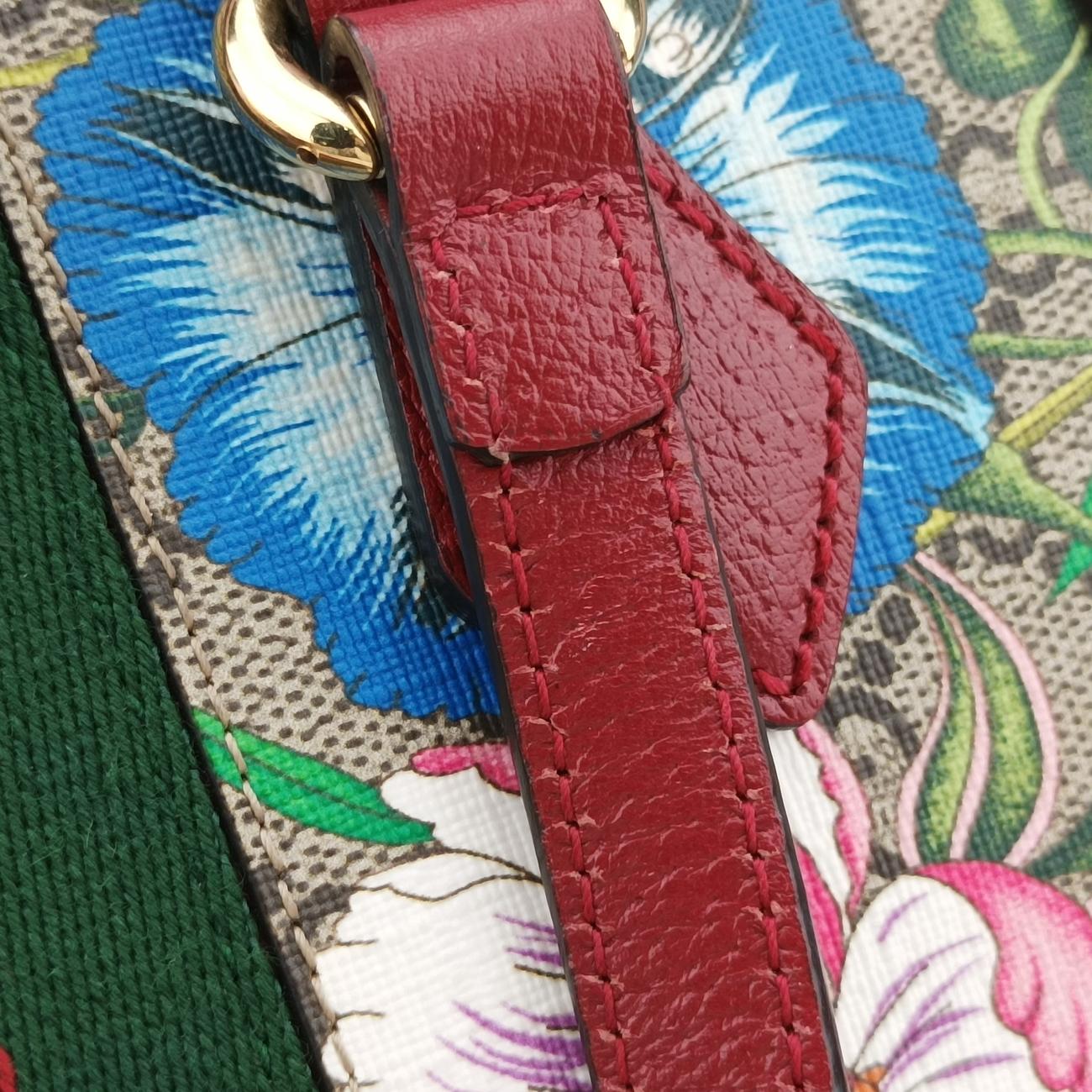 Ophidia Beige×Red×Multicolour PVC coated canvas x leather 547551 H030667230オフィディア ベージュ×レッド×マルチカラー PVCコーティングキャンバス×レザー 547551 H030667230