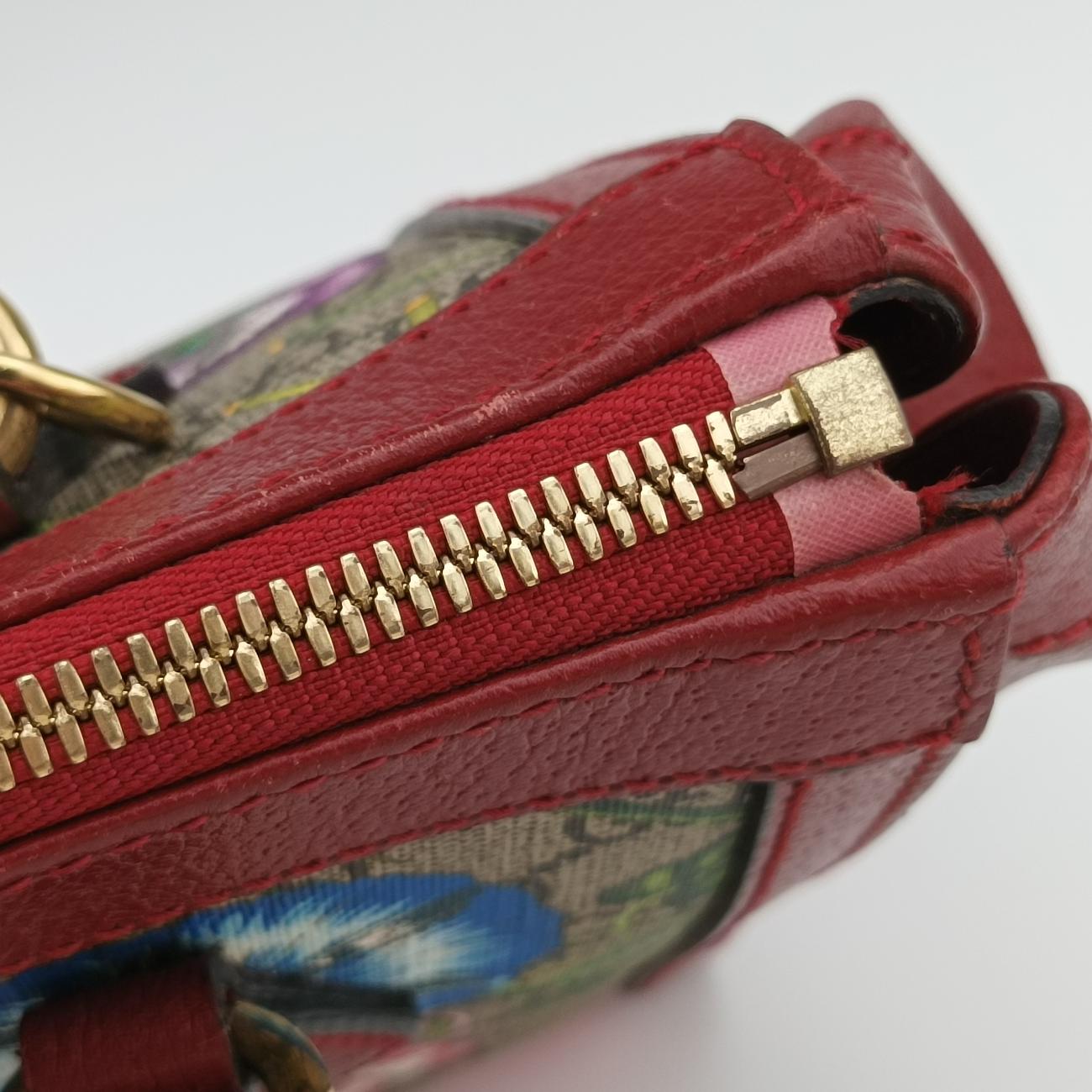 Ophidia Beige×Red×Multicolour PVC coated canvas x leather 547551 H030667230オフィディア ベージュ×レッド×マルチカラー PVCコーティングキャンバス×レザー 547551 H030667230