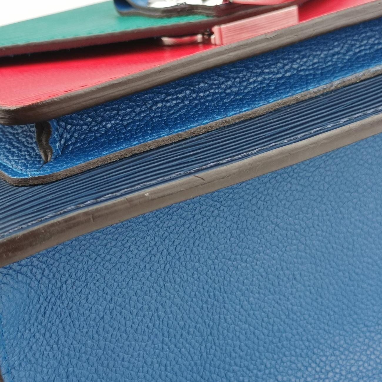 Néo Monceau Emeraude Green×Indigo Blue×Coquelicot Red Epi M55405 SR3169ネオ モンソー エメロードグリーン×インディゴブルー×コクリコ エピ M55405 SR3169