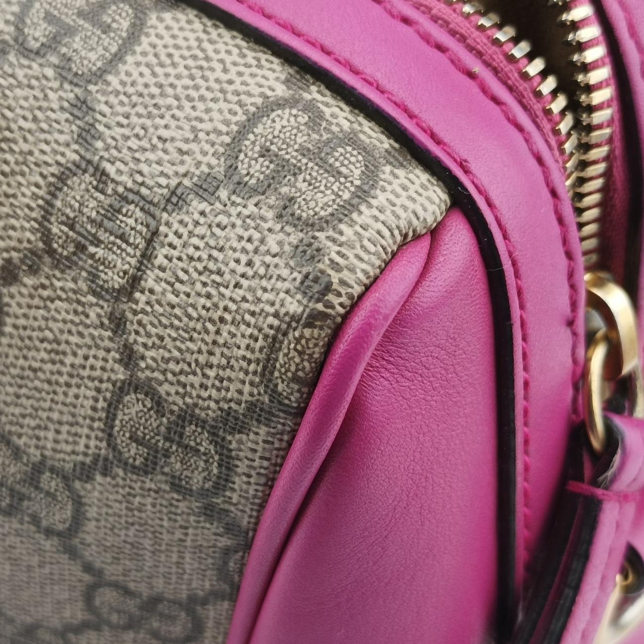 GG SUPREME beige×red×pink PVC coated canvas×Leather 409529 I019475982GGスプリーム ベージュ×レッド×ピンク PVCコーティングキャンバス×レザー 409529 I019475982