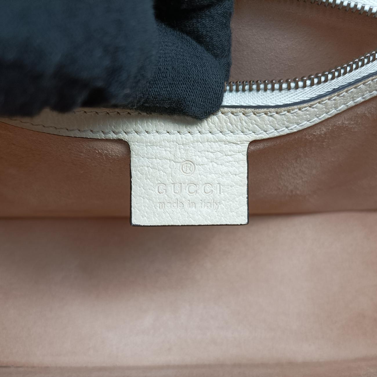 Queen Margaret White x Beige x Red x Green PVC coated canvas×Leather 476541 G029700866クイーン マーガレット ホワイト×ベージュ×レッド×グリーン PVCコーティングキャンバス×レザー 476541 G029700866