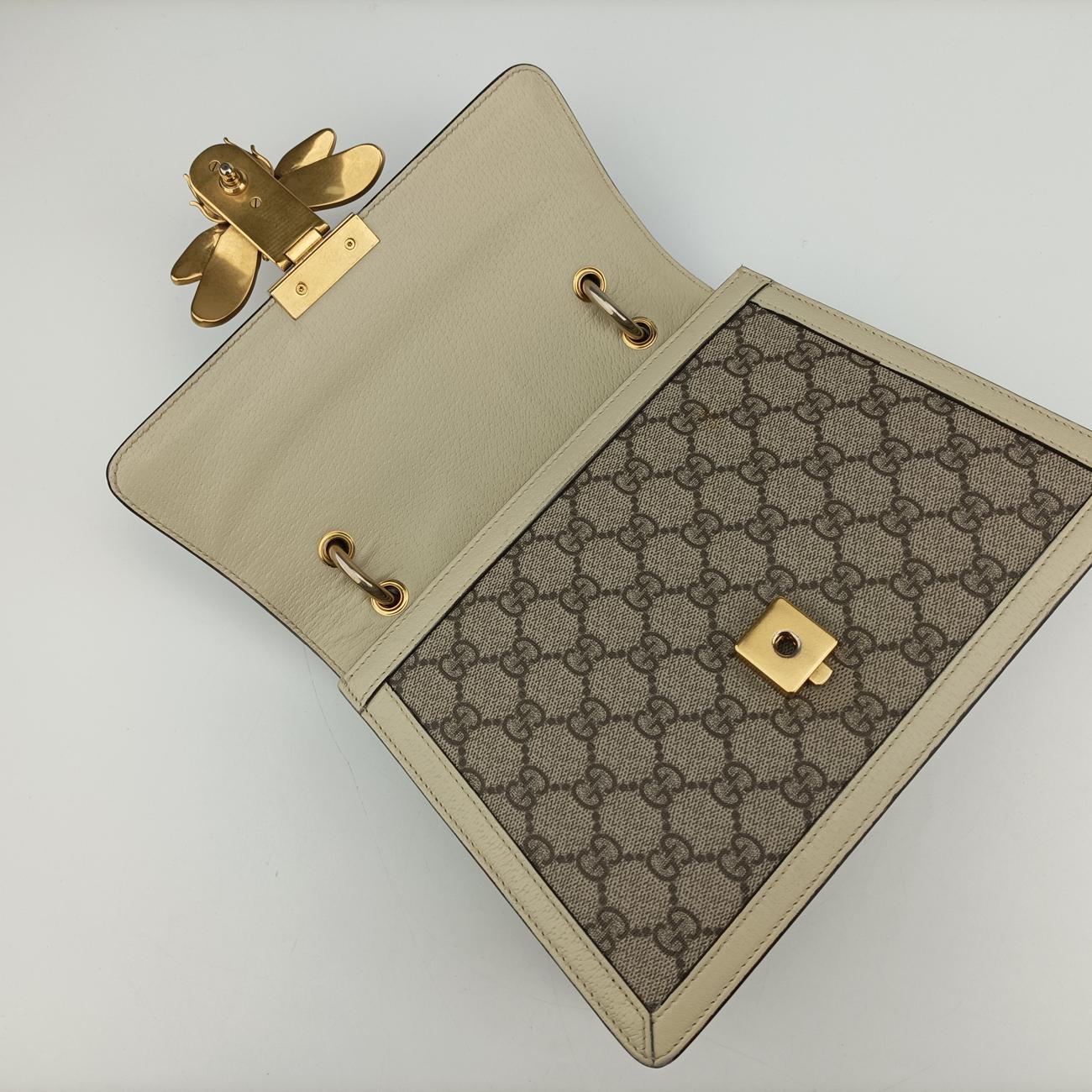 Queen Margaret White x Beige x Red x Green PVC coated canvas×Leather 476541 G029700866クイーン マーガレット ホワイト×ベージュ×レッド×グリーン PVCコーティングキャンバス×レザー 476541 G029700866