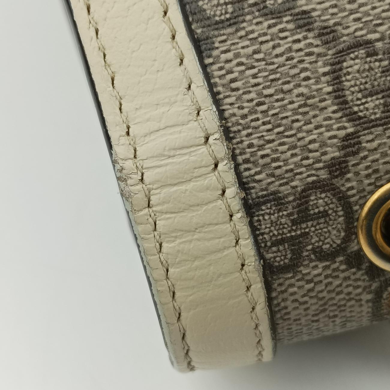 Queen Margaret White x Beige x Red x Green PVC coated canvas×Leather 476541 G029700866クイーン マーガレット ホワイト×ベージュ×レッド×グリーン PVCコーティングキャンバス×レザー 476541 G029700866